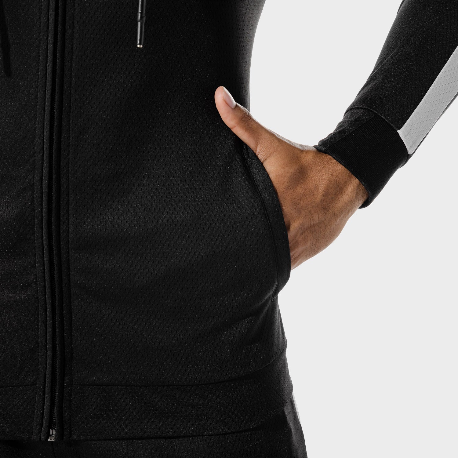 squatwolf-gym-wear-hybrid-zip-up-black-workout-hoodies-for-men