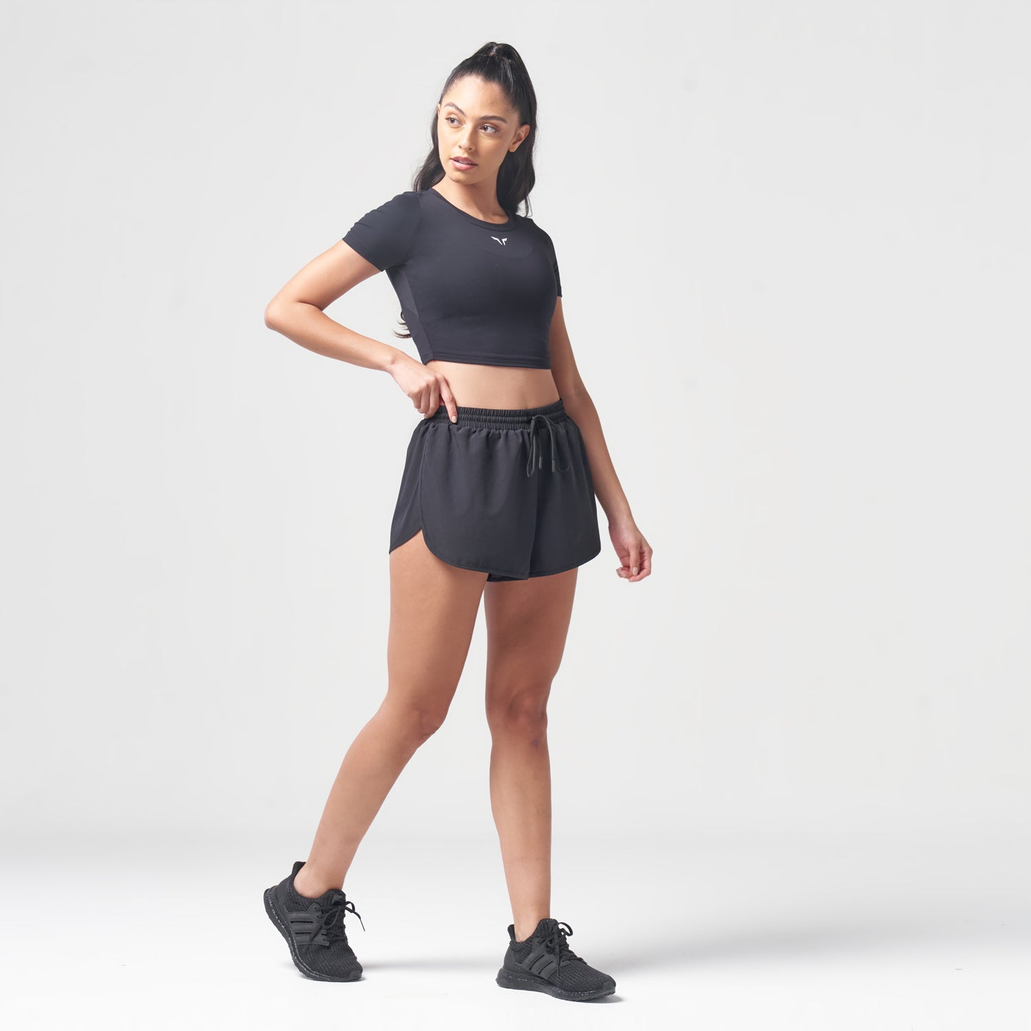 AE, Essential Running Shorts - Black, Workout Shorts Women