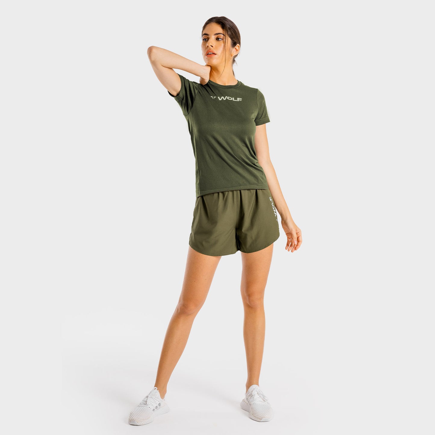 squatwolf-gym-t-shirts-for-women-primal-tee-khaki-workout-clothes
