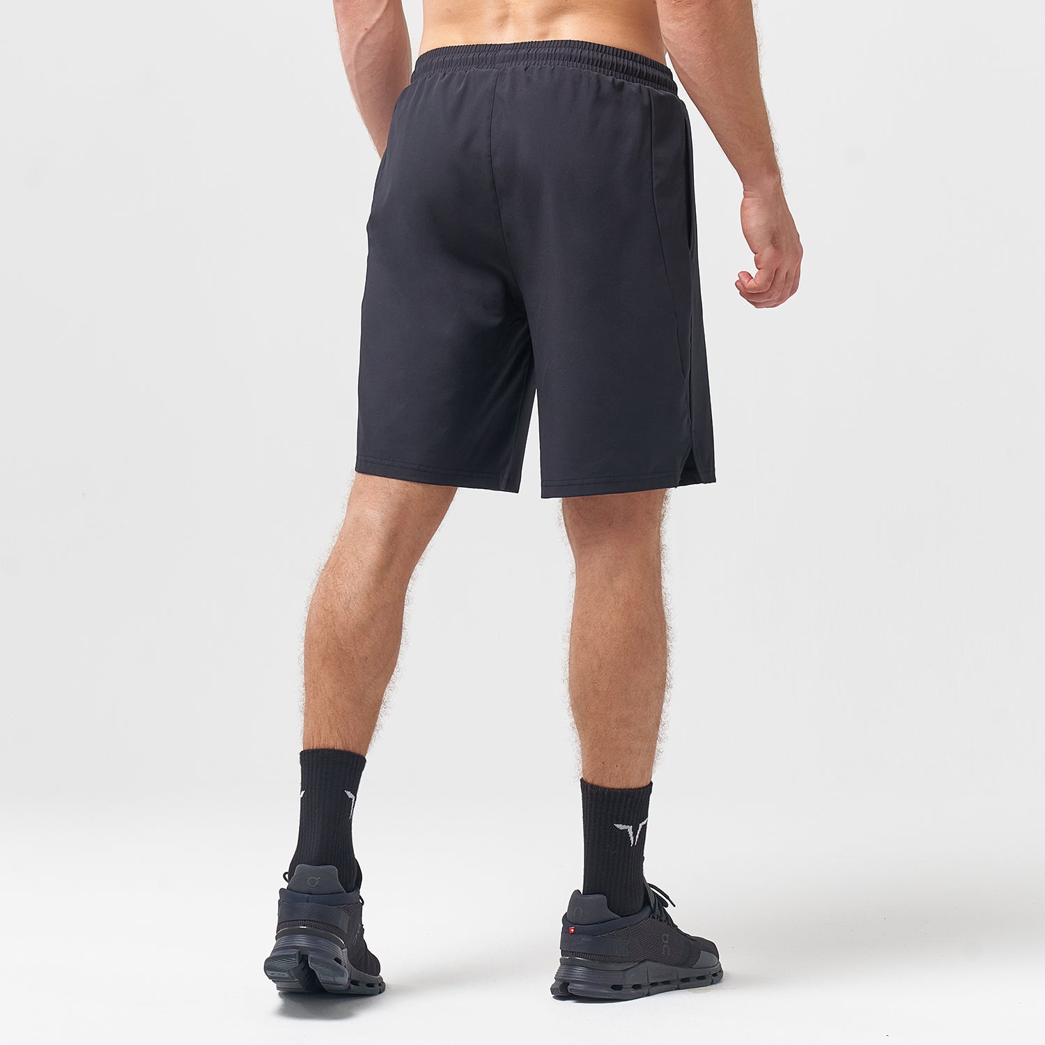 AE, Essential 9 Inch Shorts - Black, Gym Shorts Men