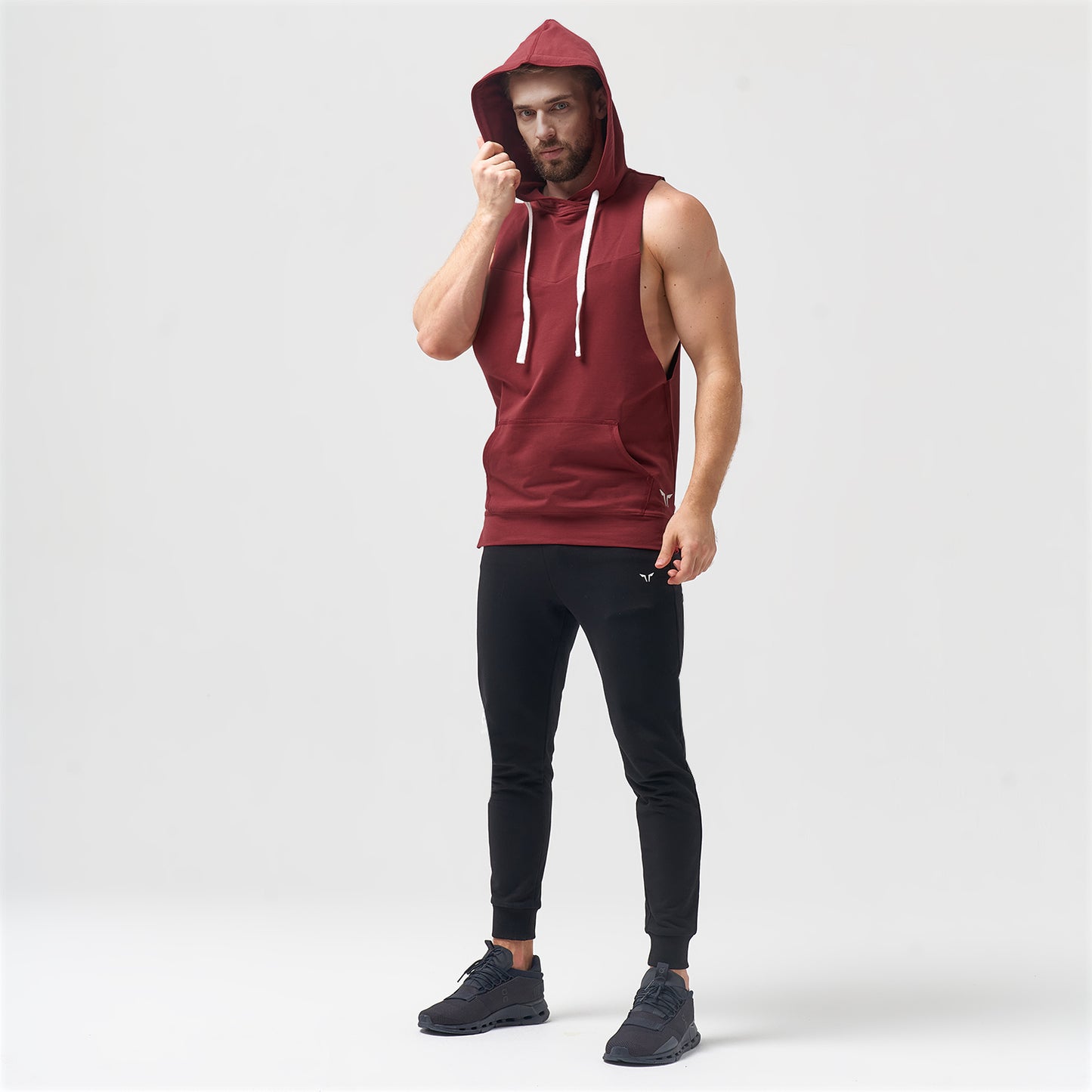squatwolf-sleeveless-gym-hoodies-adonis-maroon-workout-clothes-for-men