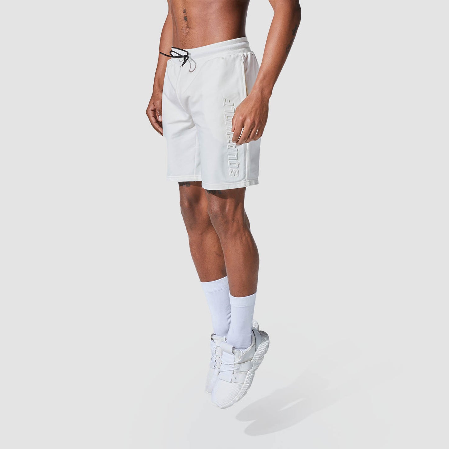squatwolf-gym-wear-graphic-wordmark-jogger-shorts-white-workout-shorts-for-men