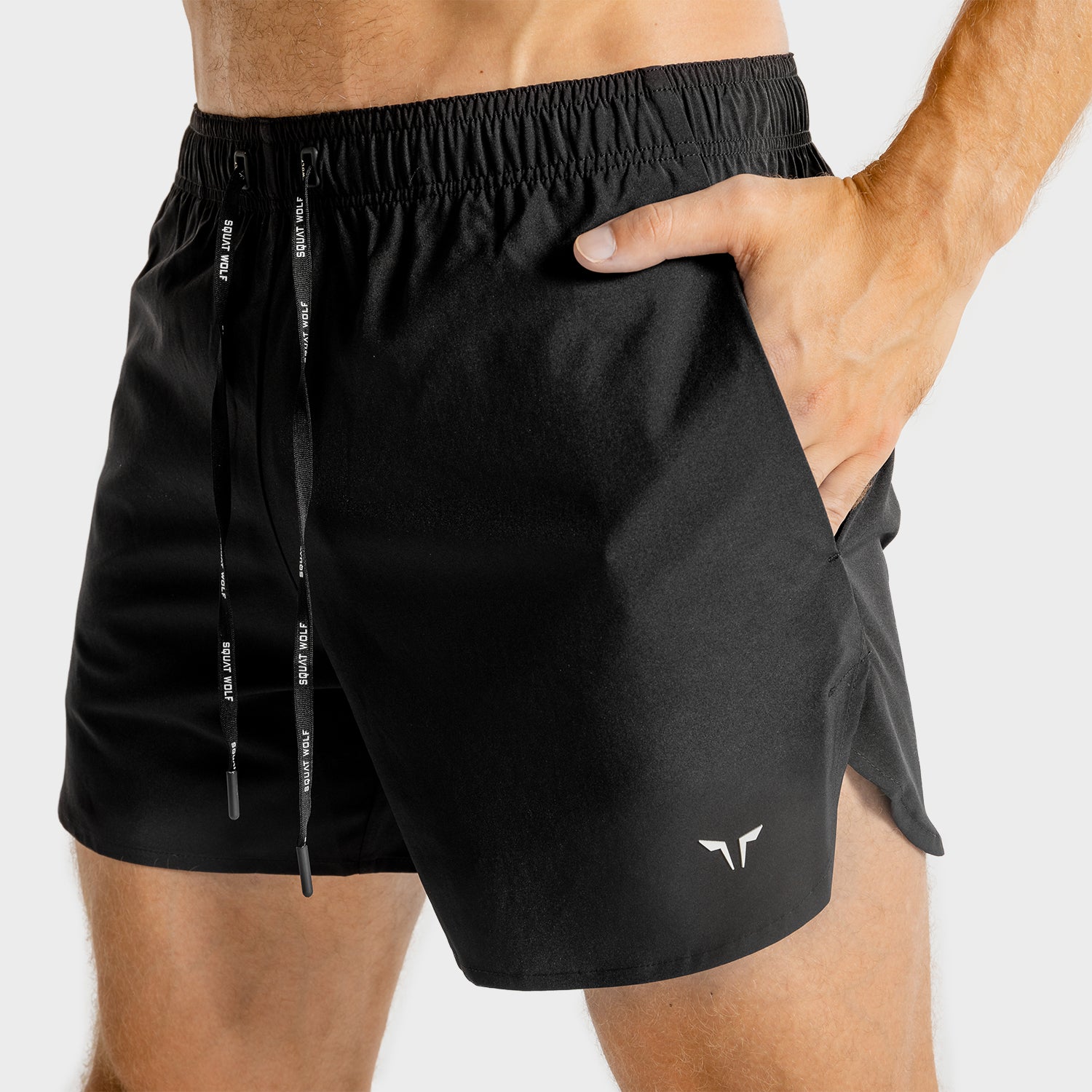 AE | Core Shorts - SQUATWOLF | Gym Black Shorts Men 
