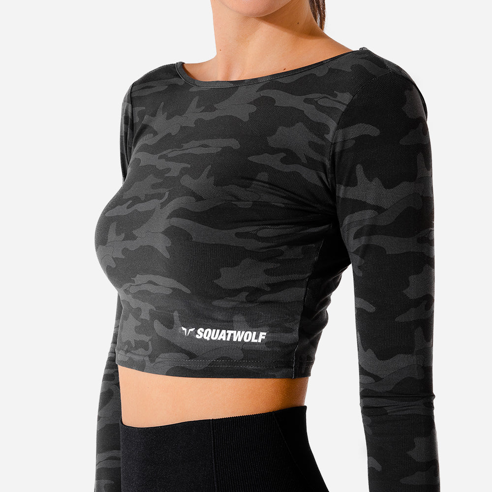 squatwolf-gym-t-shirts-for-women-warrior-crop-tee-full-camo-workout-crop
