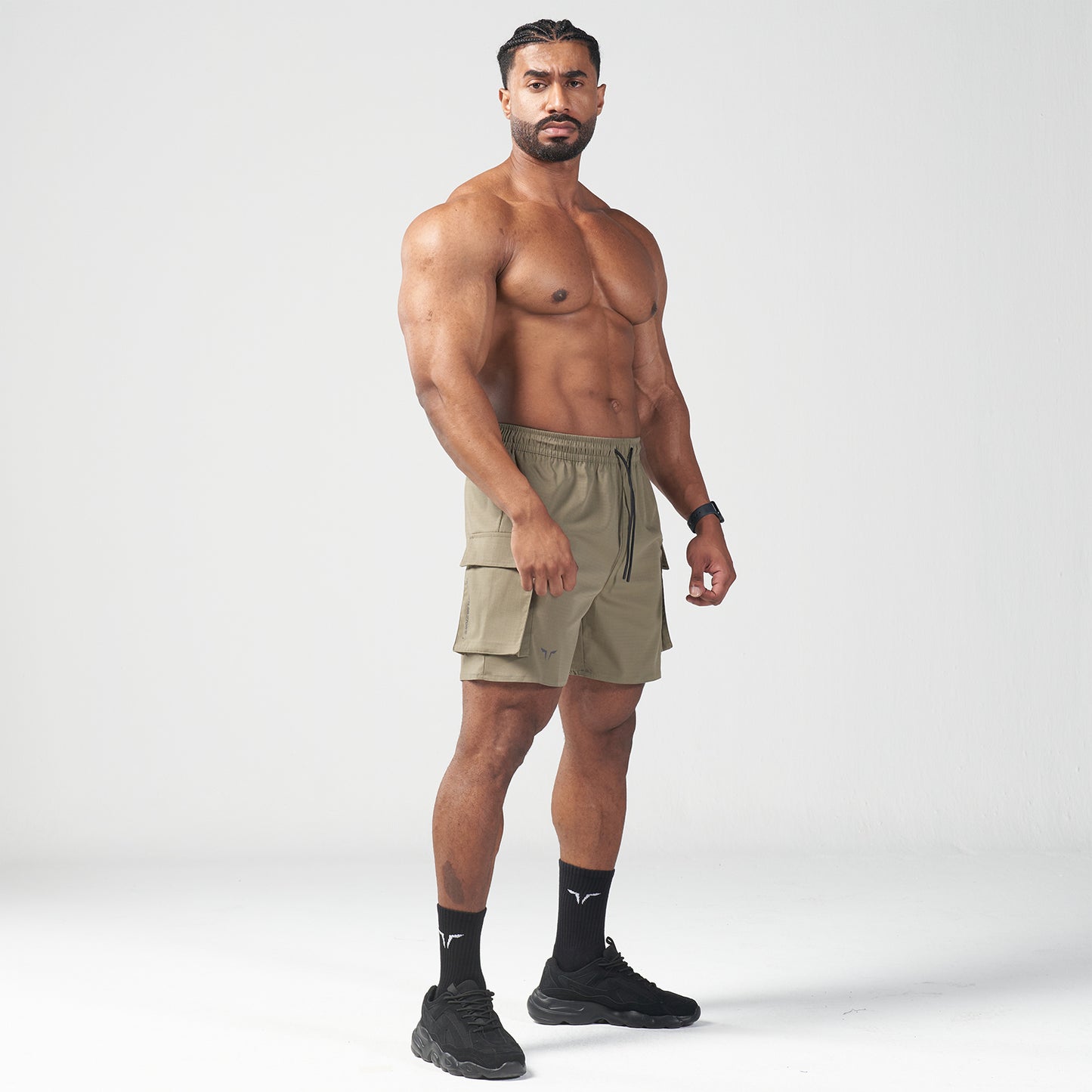 squatwolf-gym-wear-code-urban-cargo-shorts-deep-lichen-green-workout-short-for-men
