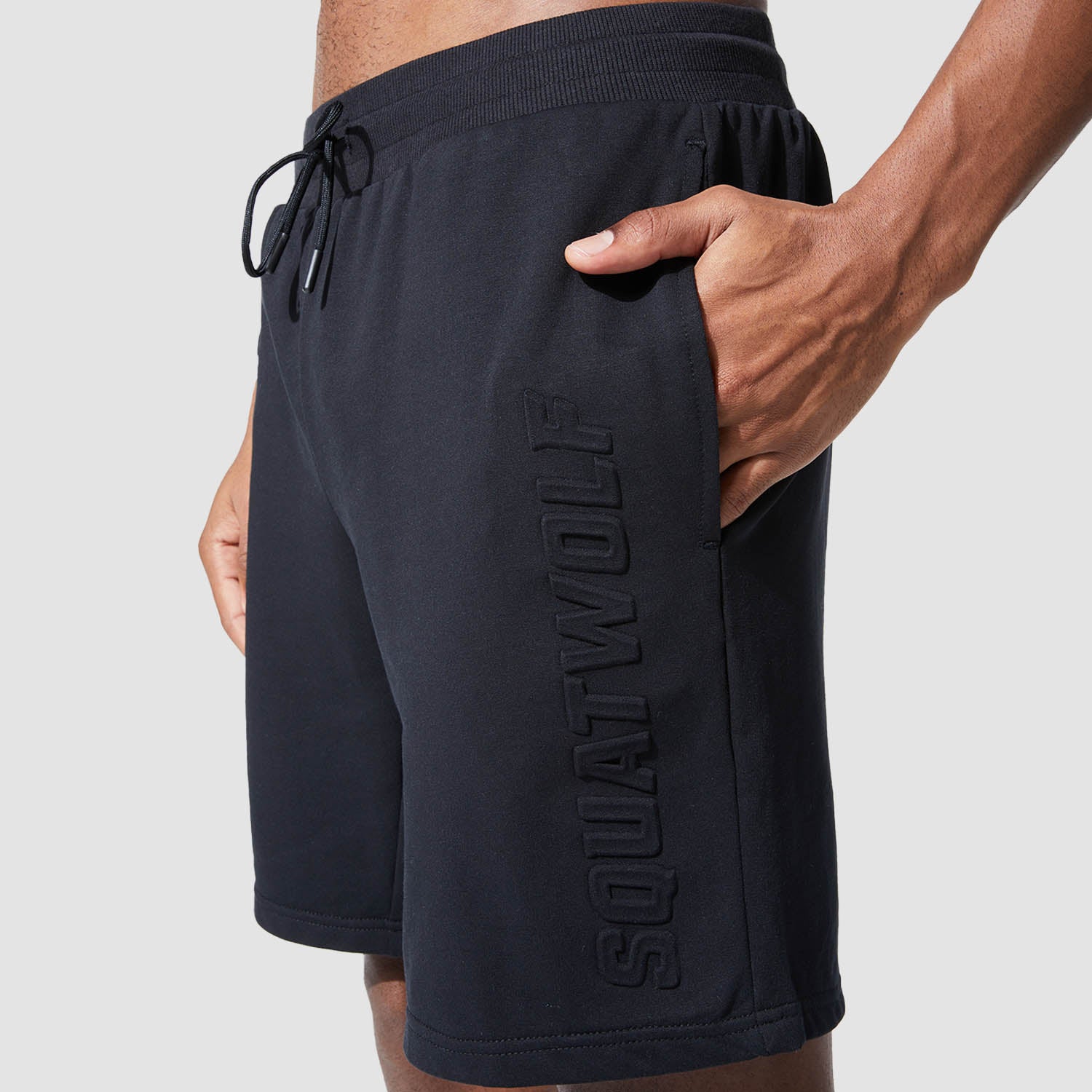 squatwolf-gym-wear-graphic-wordmark-jogger-shorts-black-workout-shorts-for-men