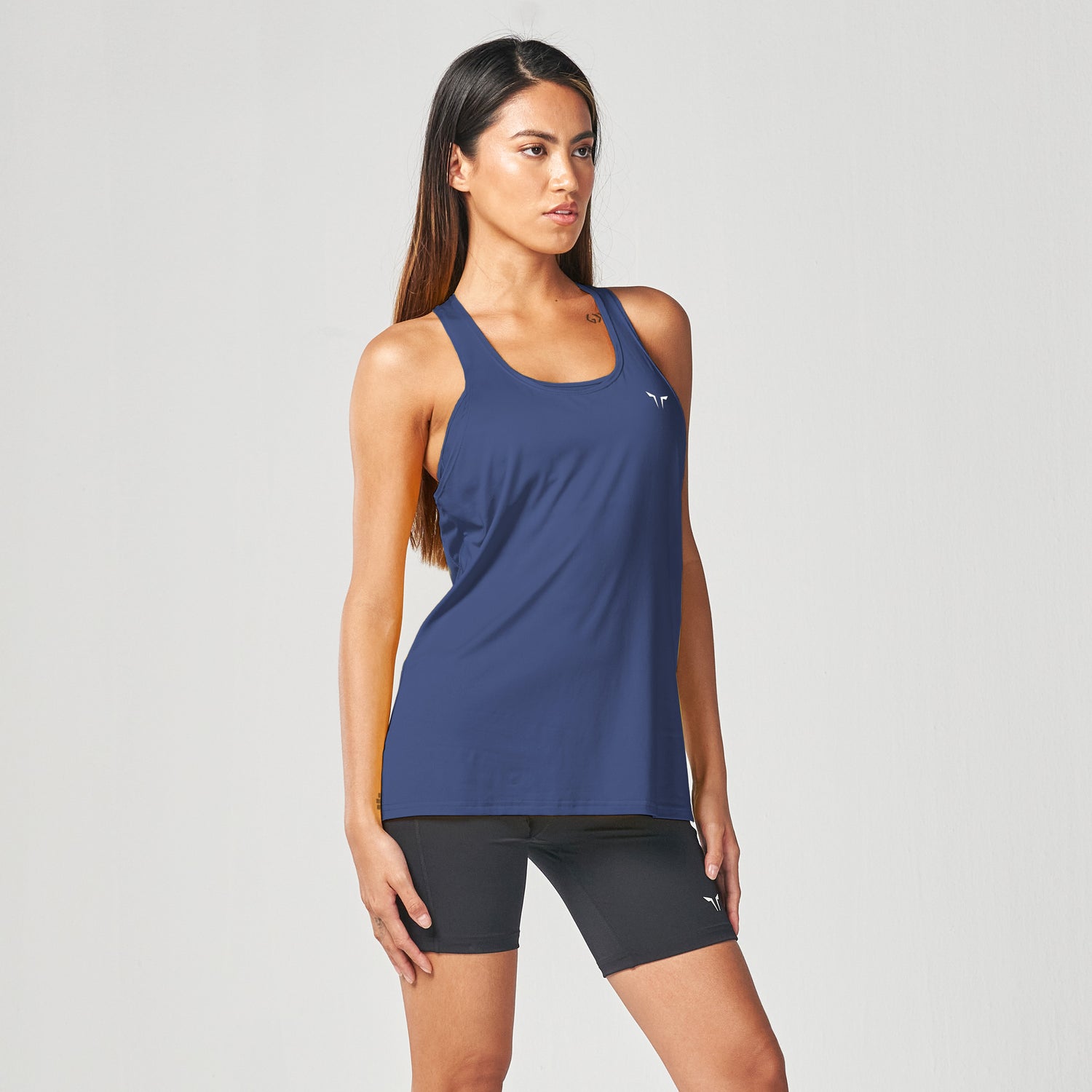 AE, Essential Tank Top - Navy, Workout Tank Tops Women