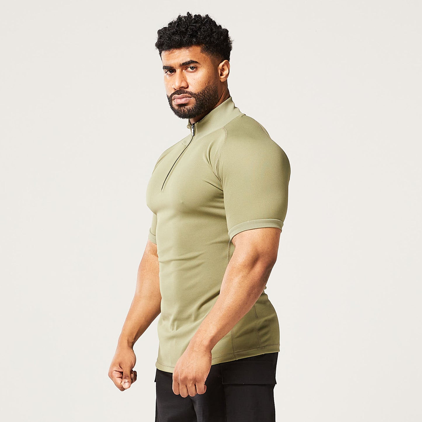 squatwolf-gym-wear-code-zip-up-tee-green-workout-shirts-for-men
