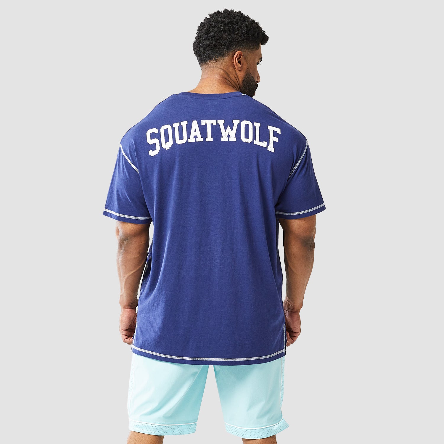squatwolf-gym-wear-golden-era-core-oversized-tee-blue-workout-shirts-for-men