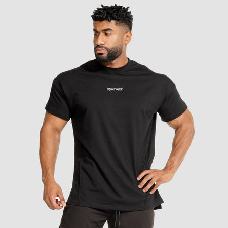 MS, Bodybuilding Tee - Black, Gym T-Shirts Men
