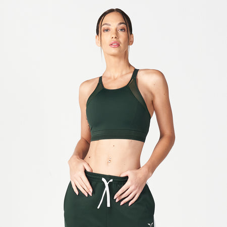 WF, Core High Support Y Back Bra - Green