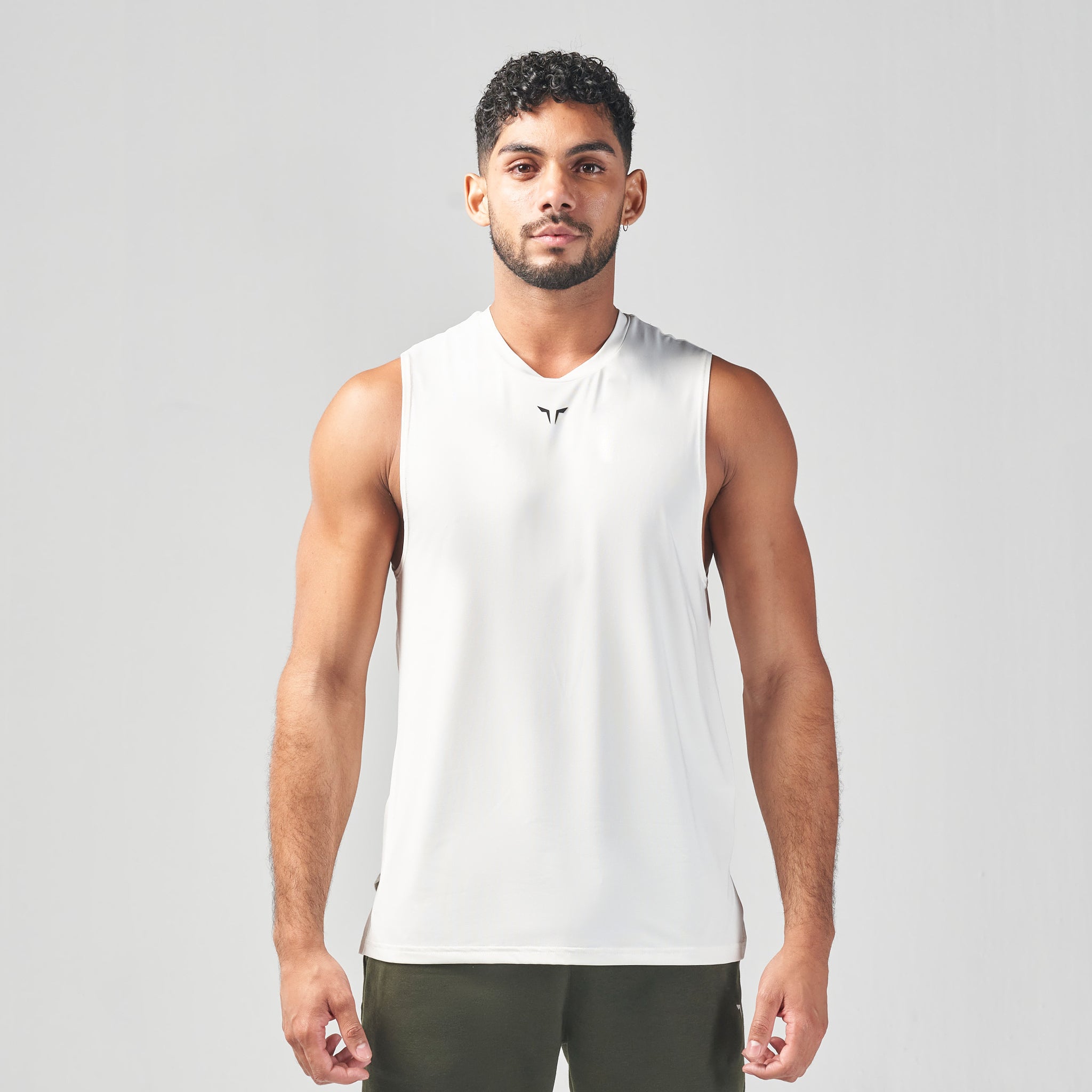 AE | Essential Gym Tank- Pearl White | Gym Tanks Men | SQUATWOLF