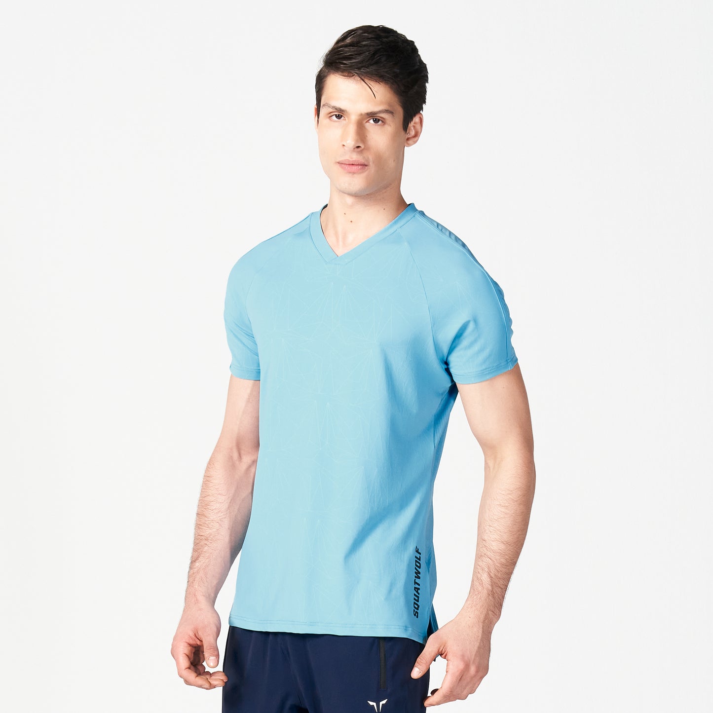 squatwolf-gym-wear-core-v-neck-aerotech-tee-blue-workout-shirts-for-men